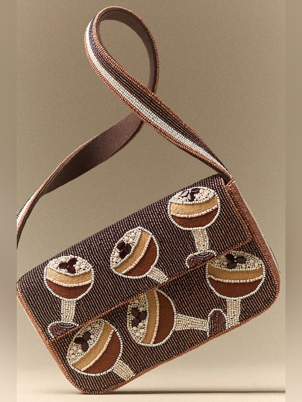 The Fiona Beaded Bag: Espresso Martini Edition